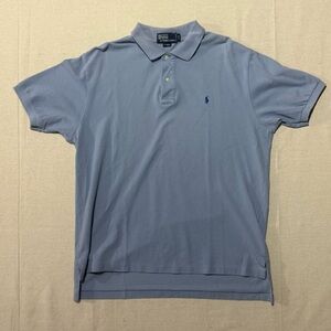 Vintage Polo Ralph Lauren Button Up Polo Baby Blue Size Large